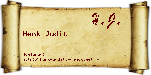 Henk Judit névjegykártya